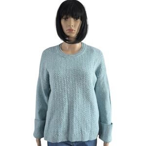 Sandwich Textured powder blue sandwich sweater Relaxed fit, Size L